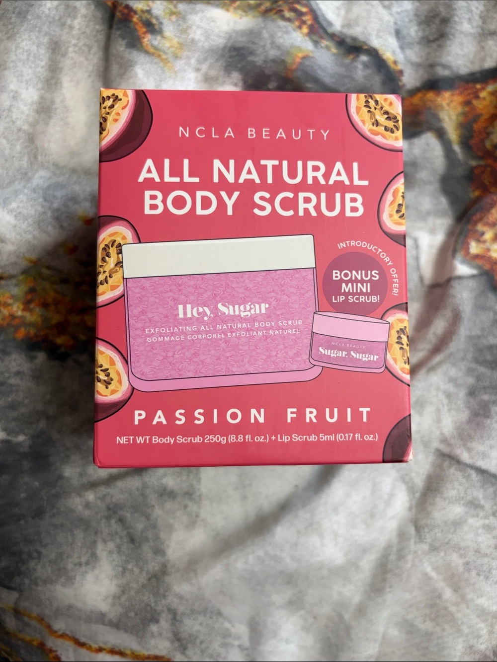 Hey Sugar Passion Fruit All Natural Body Scrub - Pink
